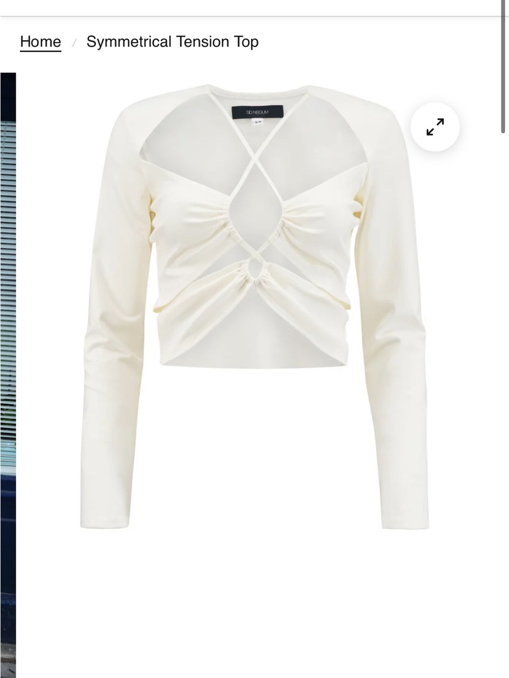 Sid Neigum - Symmetrical Tension Long‑Sleeve Top in Ivory